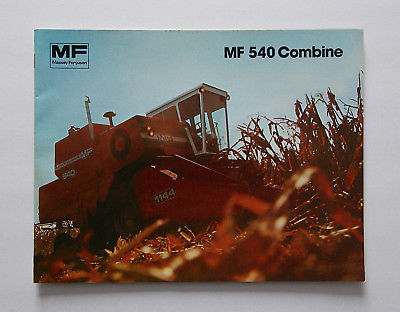 Massey Ferguson MF 540 Combine Brochure 1134 1143 1144 Corn Head
