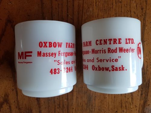 Vintage Massey Ferguson Morris Coffee Mugs Oxbow Sk Dealer 22 33 44 55 88 95 97