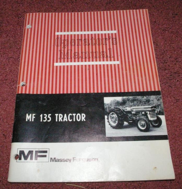 1971 Massey Ferguson MF 135 Tractor Operators Manual