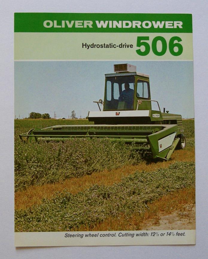 1969 Oliver 506 Hydrostatic Drive Windrower Brochure