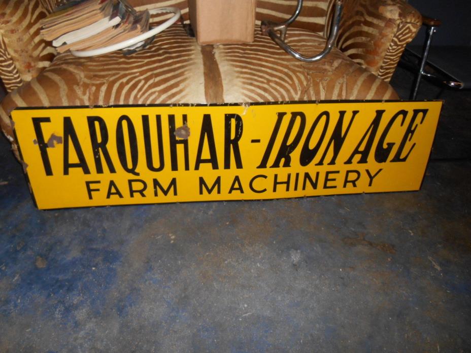 interesting Farquhar Iron Age Farm Machinery porcelin sign plentyofpatina oliver