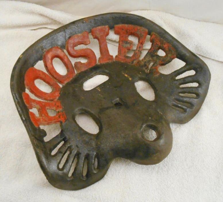 Neat antique HOOSIER cast iron tractor seat