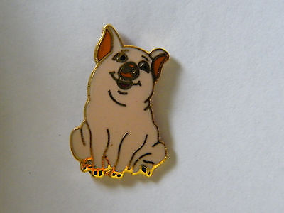 Vintage Cute Pink Pig Pinback Clasp Tack