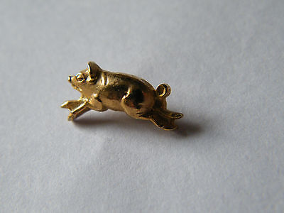 Vintage Flying Running Pig Tie Clasp Tack