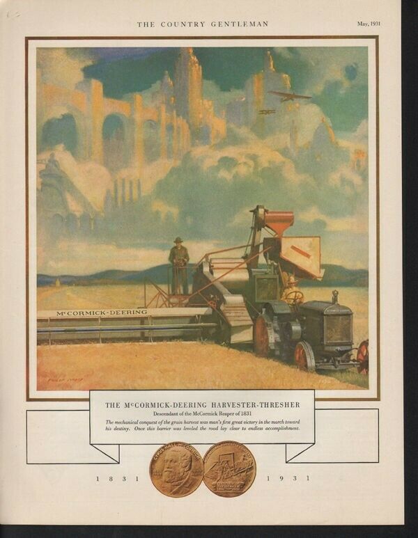 1931 MCCORMICK HARVESTER THRESHER CENTENNIAL COIN FARM10338