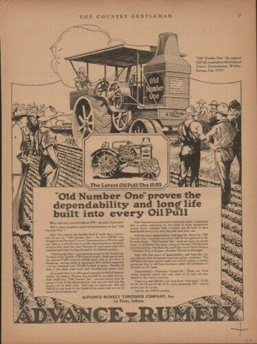 1919 OILPULL NATIONAL TRACTOR DEMONSTRATION FARM FIELD 7649