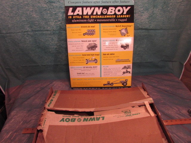 1958 Vintage LawnBoy Advertising Display push mower loafer iron horse