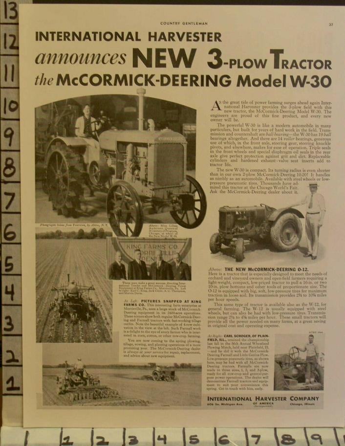 1934 INTERNATIONAL HARVESTER FARM TRACTOR AGRICULTURE LILLIAN ANDERSON 23127