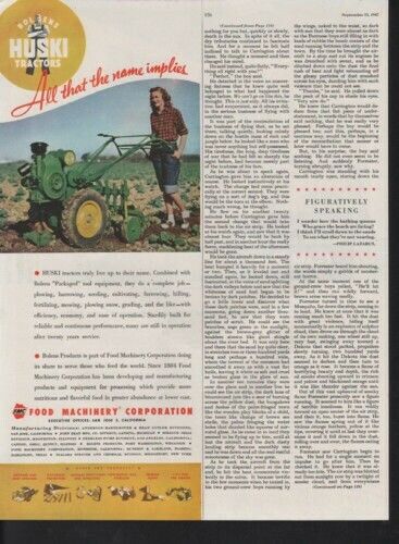 1947 BOLEN HUSKI TRACTOR FARM MACHINE PLOW CROP SEED 10289