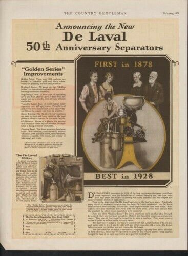 1928 DE LAVAL CREAM SEPARATOR MILK DAIRY COW BARN FARM 10286