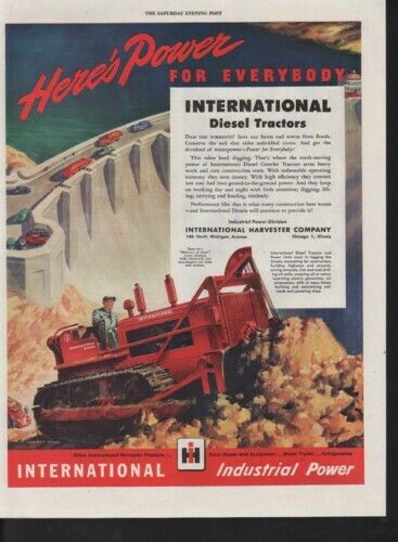 1946 INTERNATIONAL HARVESTER CRAWLER TRACTOR DAM FARM 10285