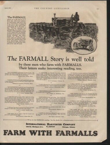 1929 MCCORMICK FARMALL TRACTOR CORN FARMER AGRICULTURE 10450