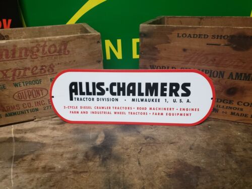 Allis Chalmers sales service sign farm seed feed barn Tractor gas oil  Milwaukee