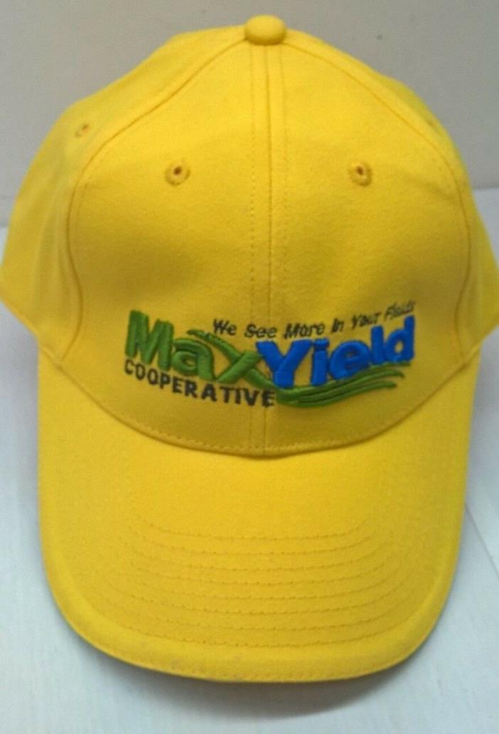 MaxYield Coop Hat Cap strapback seed feed farmer yellow iowa