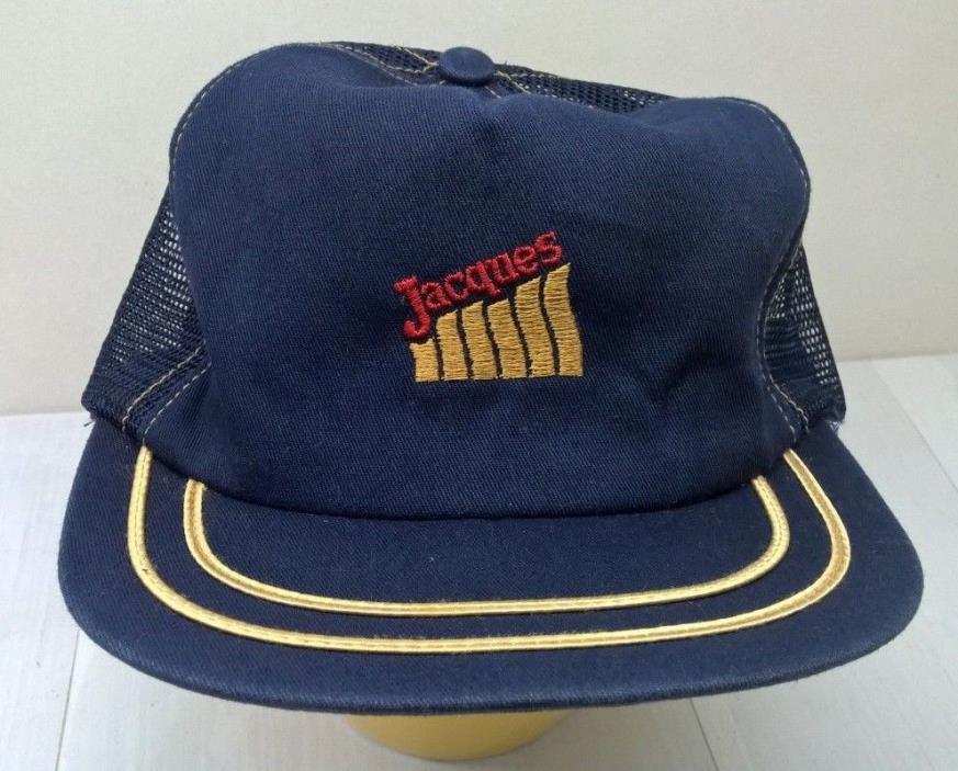 Vintage Jacques Seed Hat Cap blue snapback embroidered swingster made in USA - A