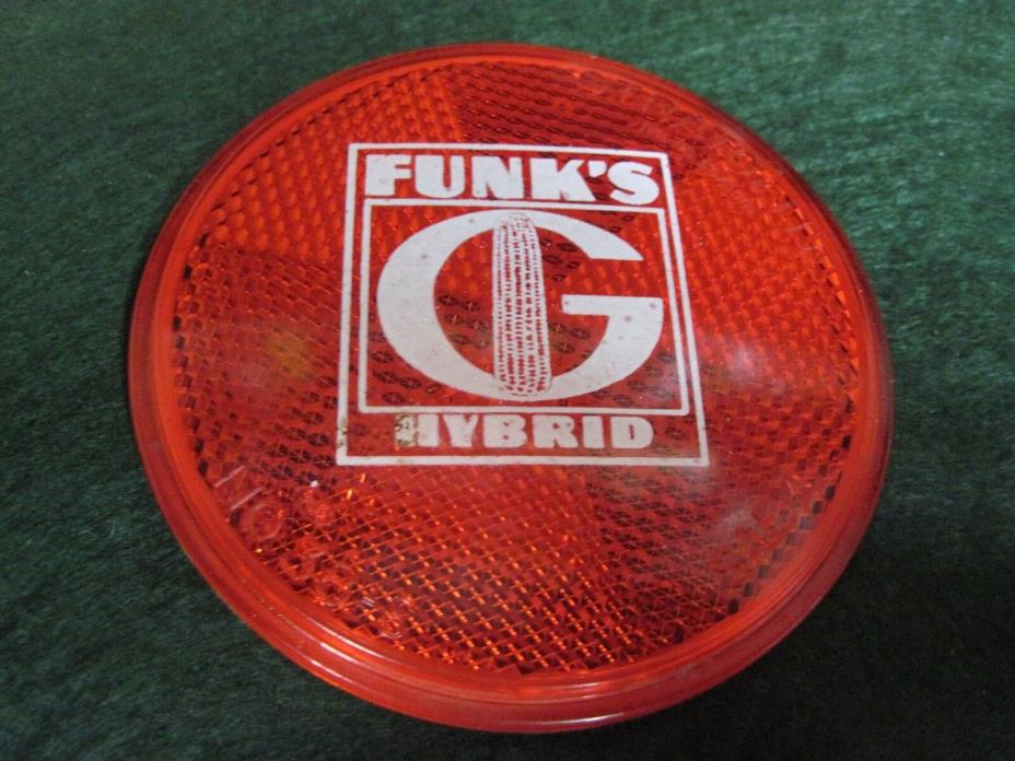 FUNK'S G HYBRIDS seed co corn red reflector advertising vintage MINNESOTA FUNKS