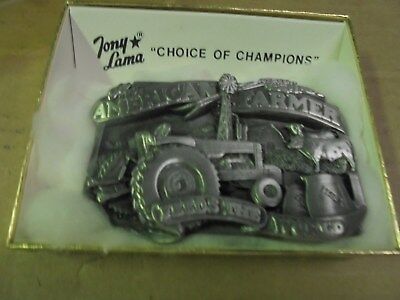 Vintage Belt Buckle The American Farmer Feeds the World