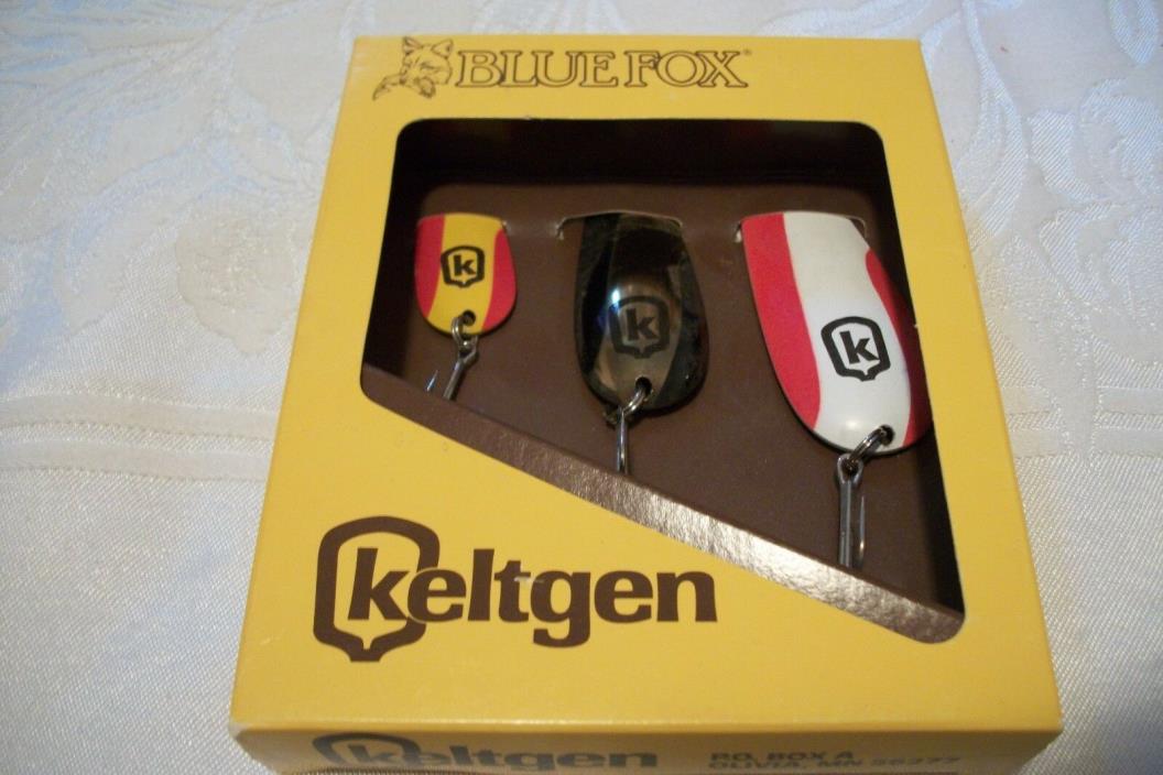Vintage KELTGEN seed corn co Olivia Mn Blue Fox Fishing Lures