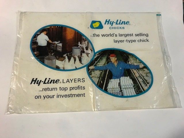 Vintage HY-LINE Chicks HY-LINE Layers thick plastic bag 14