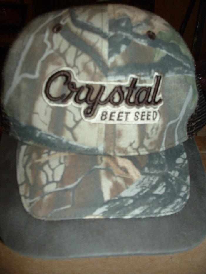 CRYSTAL BEET SEED CAMOFLOUGE CURVED BILL SNAP BACK HAT