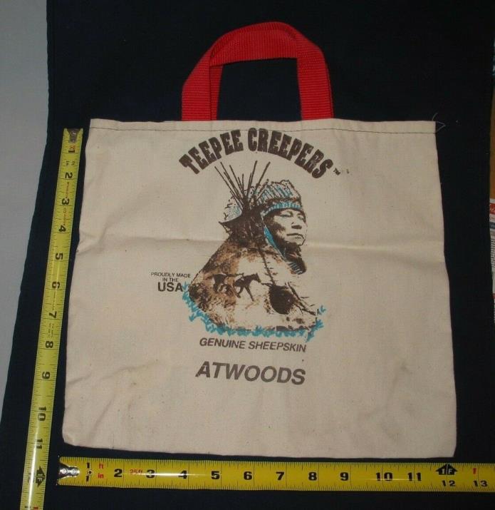 TEEPEE CREEPERS USA Atwoods Advertising Canvas Tote Bag