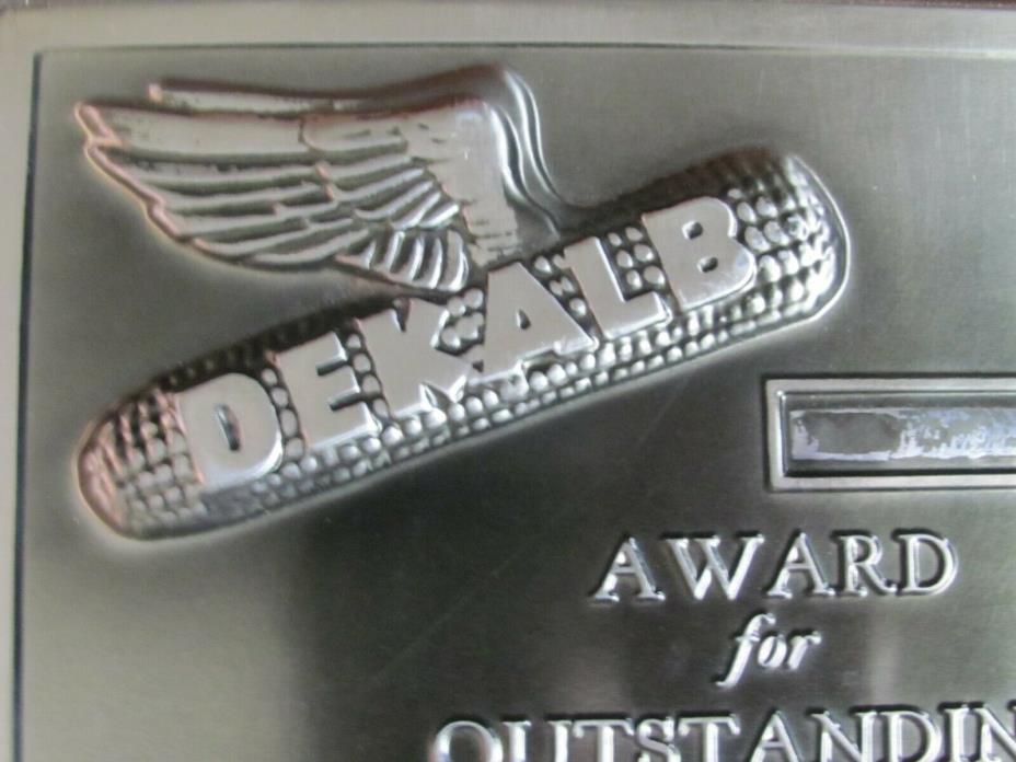 VTG DEKALB SEED CORN FARM DEALER SALES AWARD PLAQUE WALL SIGN  EAR CORN S