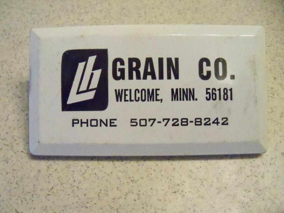 L H Grain Co.~Welcome, Minnesota~Magnetic Paper/Note Clip