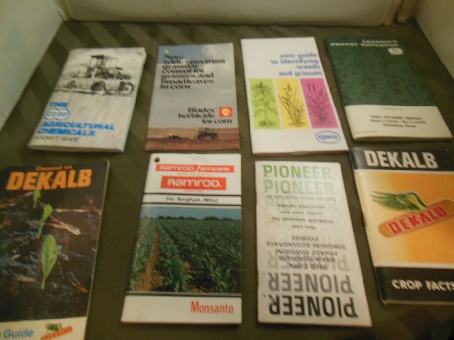 8 Vintage Advertising Book & Crop Facts Guide Dekalb, John Deere Ect