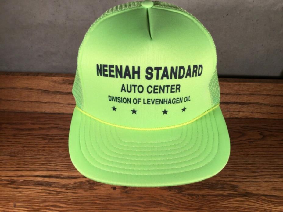 Neenah Wisconsin Standard Oil Vintage SnapBack Trucker Hat Levenhagen Men’s