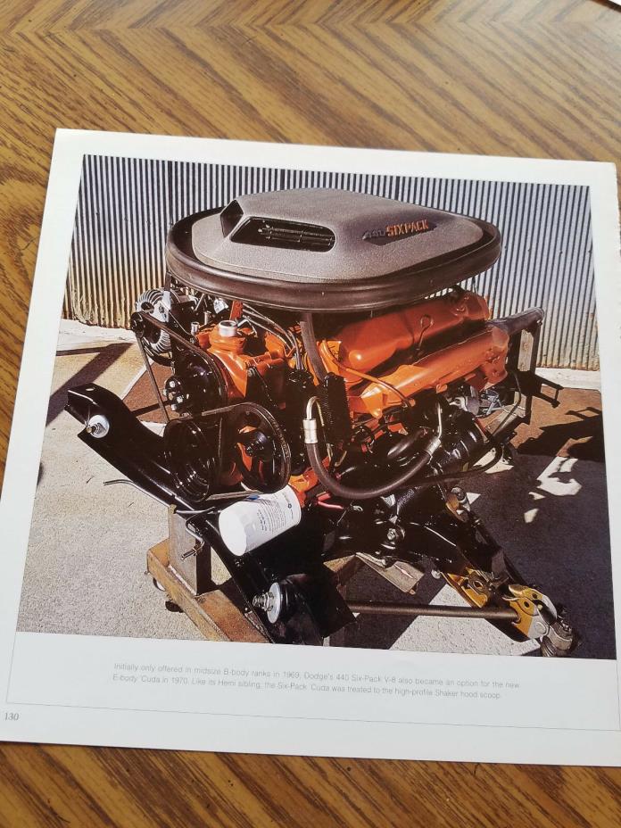 DODGE 440 SIX PACK V-8 SHAKER HOOD ENGINE MOTOR MAGAZINE ADVERTISEMENT PRINT AD