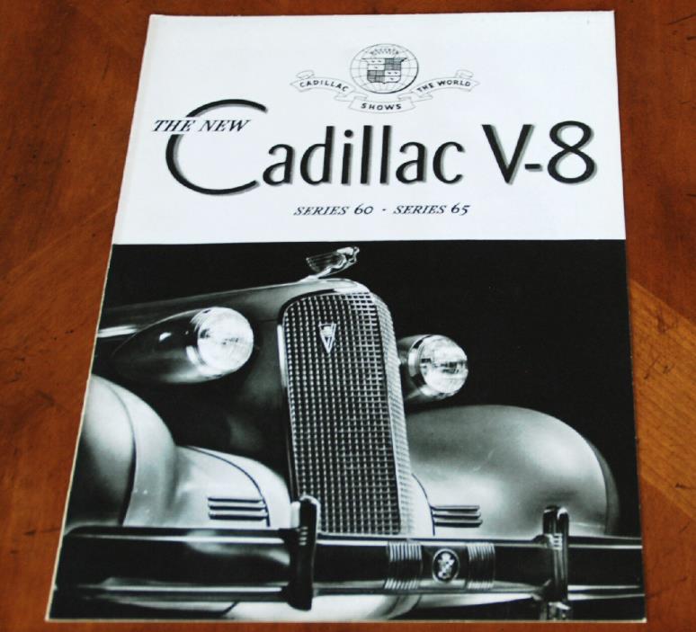 Cadillac V-8 60 & 65 Series brochure Prospekt, 1937
