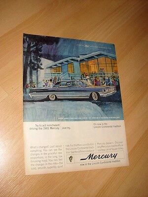 1965 Mercury Ski Lodge Vintage Advertisement Magazine Ad FREE SHIPPING