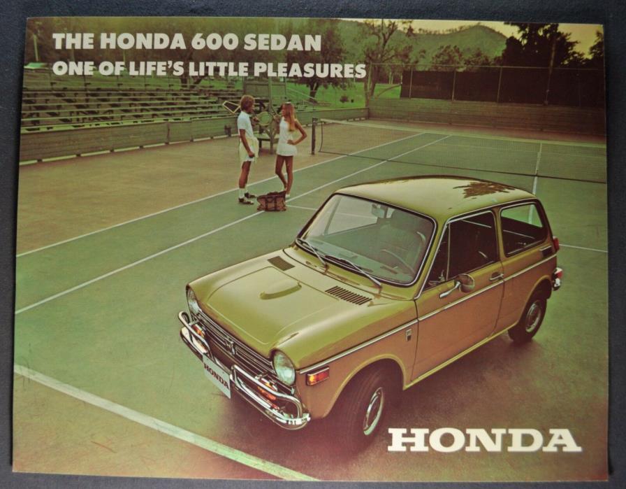 1971 Honda 600 Sedan Sales Brochure Sheet Excellent Original 71