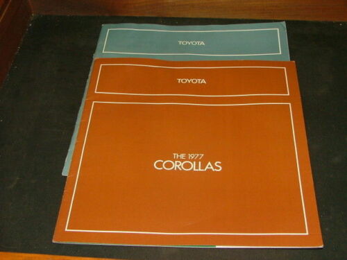 2 Toyota Dealer Brochures For 1977 Corollas & Coronas                     ID:167