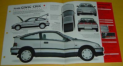 1988 Honda Civic CRX 1590cc EFI 4 Cylinder 1.6 liter IMP Info/Specs/photo 15x9