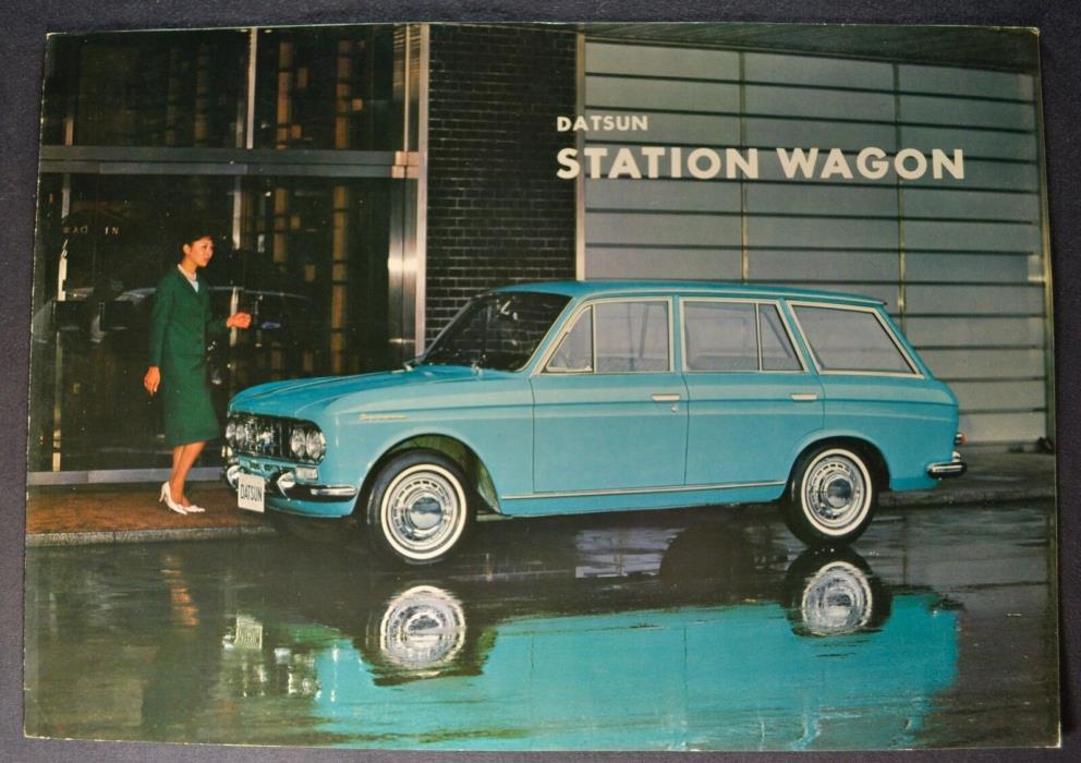 1963 Datsun Station Wagon Sales Brochure Folder Excellent Original 63
