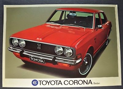 1971 Toyota Corona Sedan Sales Brochure Sheet Excellent Original 71