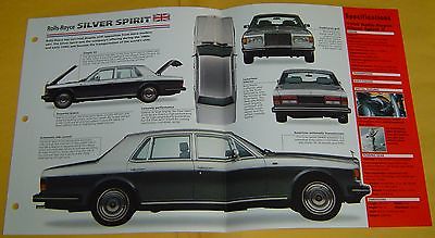 1990 Rolls Royce Silver Spirit II 2 V8 6750cc IMP info/Specs/photo 15x9