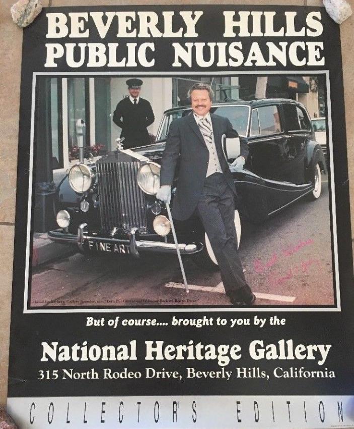 RARE BEVERLY HILLS PUBLIC NUISANCE COLLECTORS EDITION POSTER 1954 ROLLS ROYCE