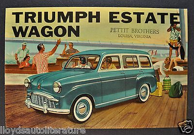 1958 Triumph Estate Wagon Sales Brochure Folder US Market Excellent Original 58