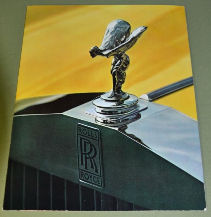 Vintage 1972 ROLLS ROYCE ADVERTISING BROCHURE FOLDER