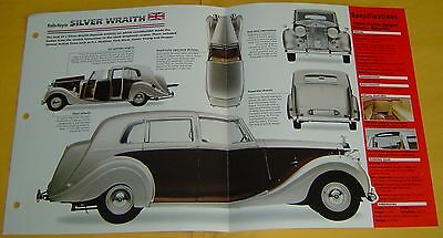 1950 Rolls Royce Silver Wraith 6 Cylinder 4257cc IMP info/Specs/photo 15x9