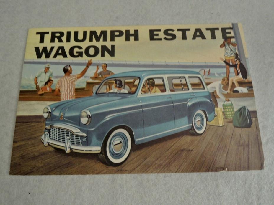 1958 Triumph Estate Wagon Sales Brochure Original Litho Folder