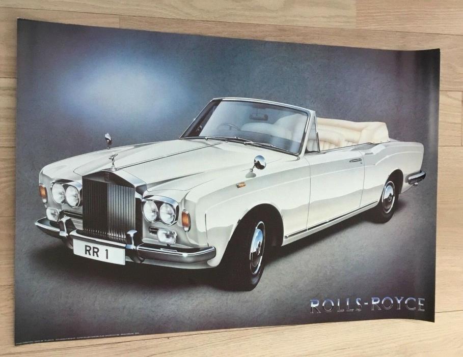 ORIGINAL VINTAGE Rolls Royce 1984 Poster Athena London Painting KEITH HARMER