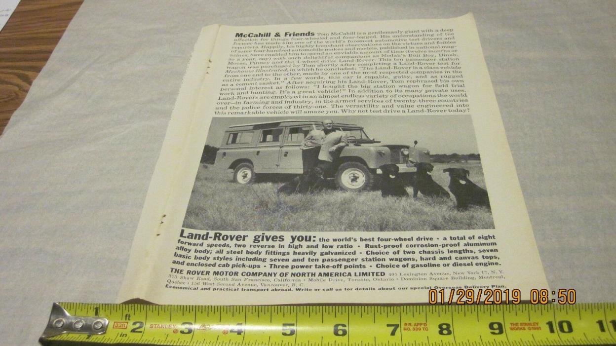 LandRover (Mc Cahill and Friends) Vintage Print Ad