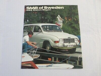 1969 Saab Station Wagon Sales Brochure Catalog Advertising - Authentic Original