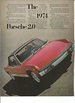 1974 Porsche 914, 1975 911S, 1976 911, and 1977 924 Vintage Magazine Print Ads