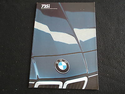 1986 BMW 7 Series Prestige Brochure; E23 735i US Sales Catalog - one of last yrs