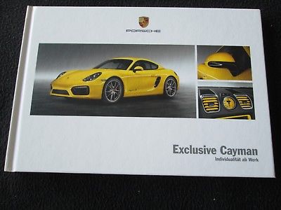 2015 Porsche Exclusive Cayman S GTS German Hardcover Brochure 981 Sales Catalog