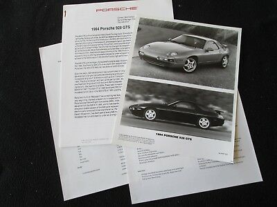 1994 Porsche 928GTS Press Release '94 928 GTS Media Kit Info Brochure Catalog